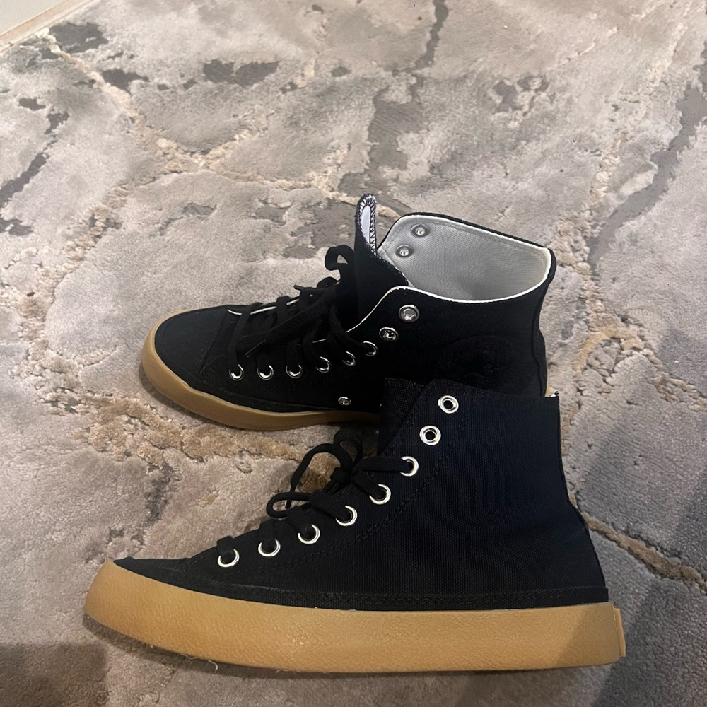 Converse High Top Sneakers in Black with Gum Sole